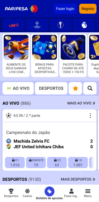 Paripesa Aplicação Móvel