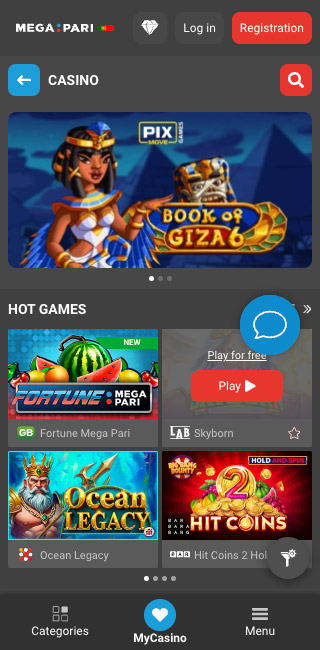 Megapari Aplicação Móvel